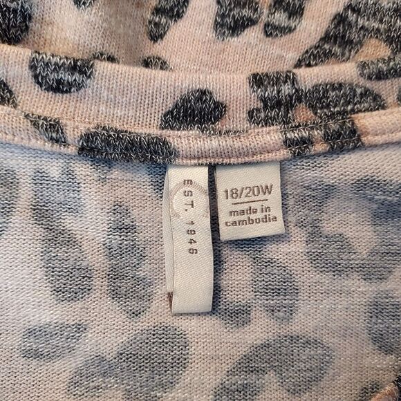 Est 1946 T Shirt Top Womens Plus 18/20W Twist Front Short Sleeve Animal Print - Picture 9 of 15